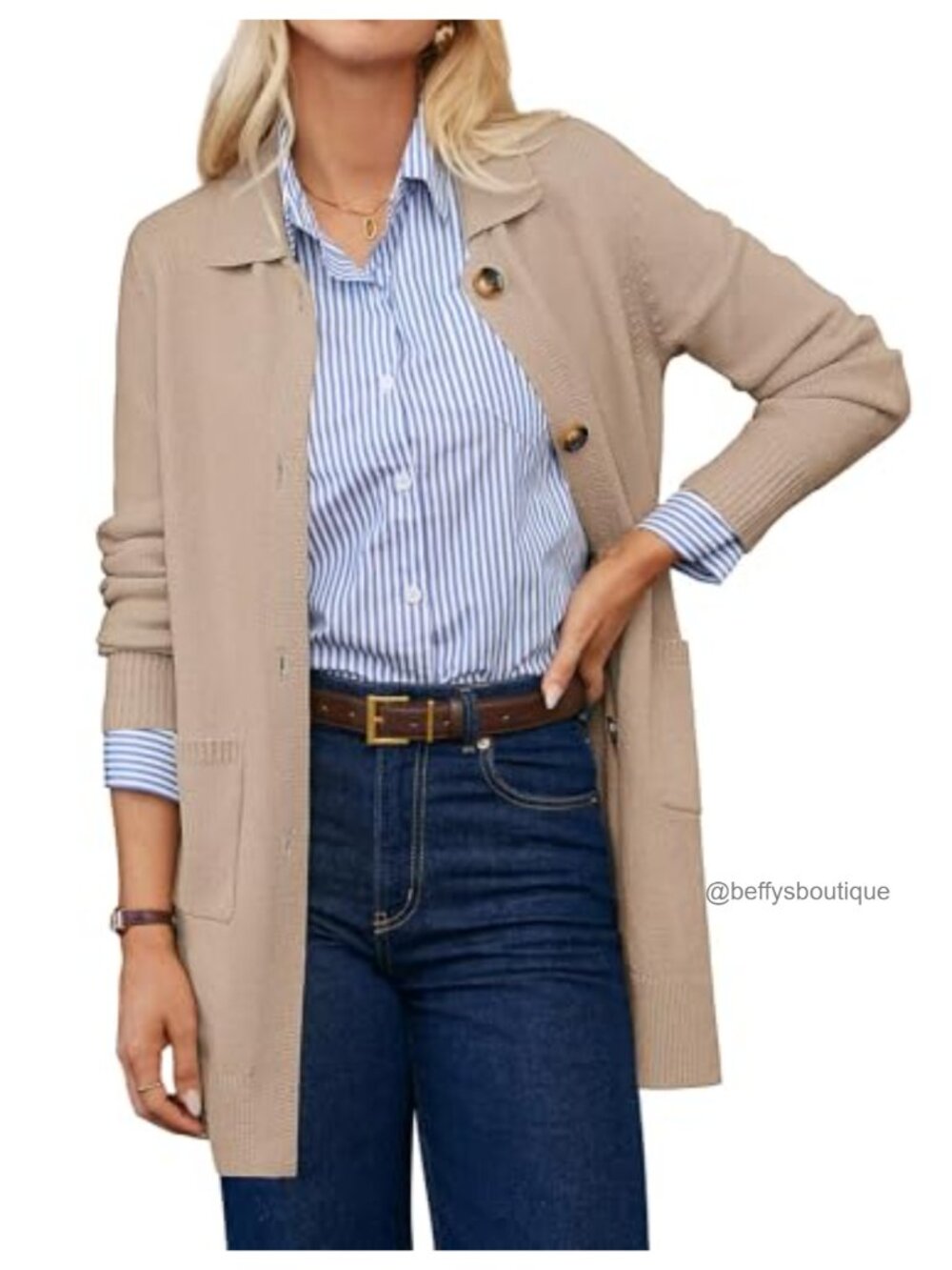 GRACE KARIN Long Cardigan Sweater with Pockets for Women